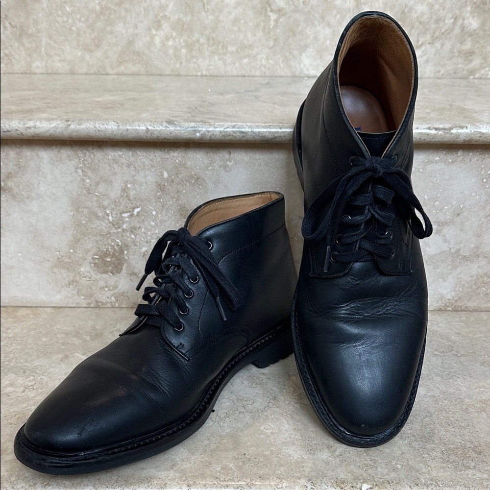 Men’s Black Chukka Boots - JWN Leather Ankle Boot - Size 9.5